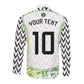 Nigeria National Football Custom Long Sleeve Button Shirt Blokecore T90 Sporty Style