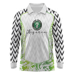 Nigeria National Football Custom Long Sleeve Polo Shirt Blokecore T90 Sporty Style