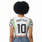 Nigeria National Football Custom Raglan Cropped T shirt Blokecore T90 Sporty Style
