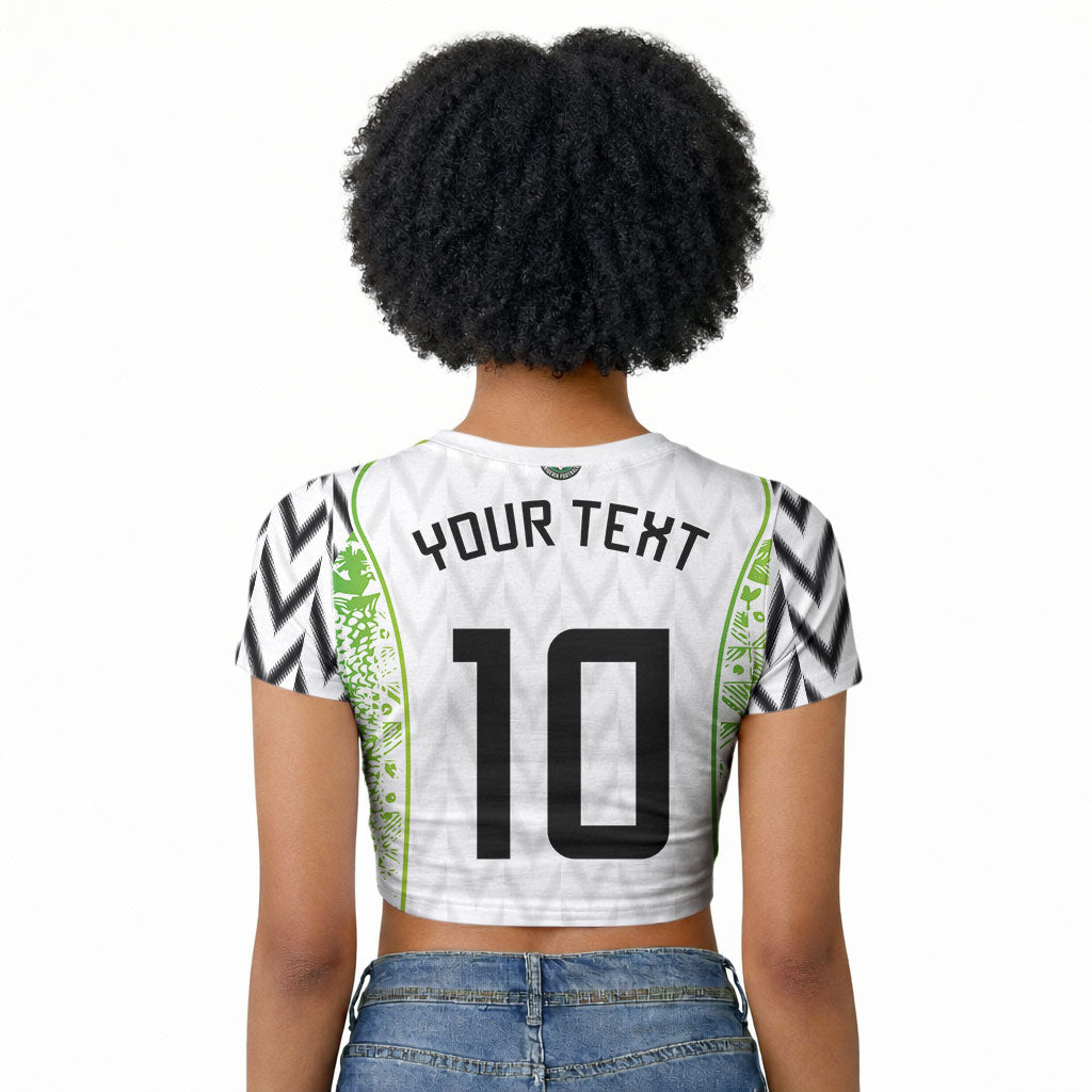 Nigeria National Football Custom Raglan Cropped T shirt Blokecore T90 Sporty Style