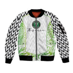 Nigeria National Football Custom Sleeve Zip Bomber Jacket Blokecore T90 Sporty Style