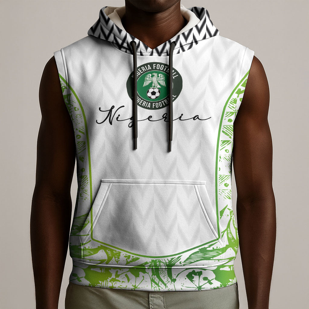 Nigeria National Football Custom Sleeveless Hoodie Blokecore T90 Sporty Style