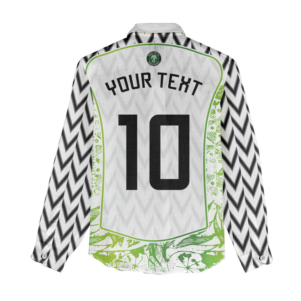 Nigeria National Football Custom Women Casual Shirt Blokecore T90 Sporty Style