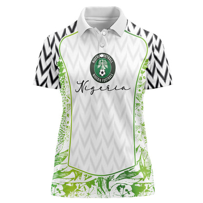 Nigeria National Football Custom Women Polo Shirt Blokecore T90 Sporty Style