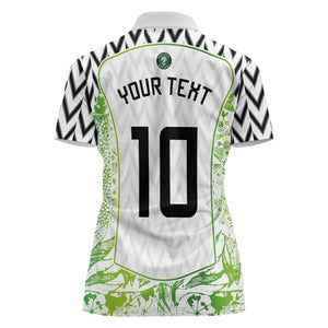 Nigeria National Football Custom Women Polo Shirt Blokecore T90 Sporty Style