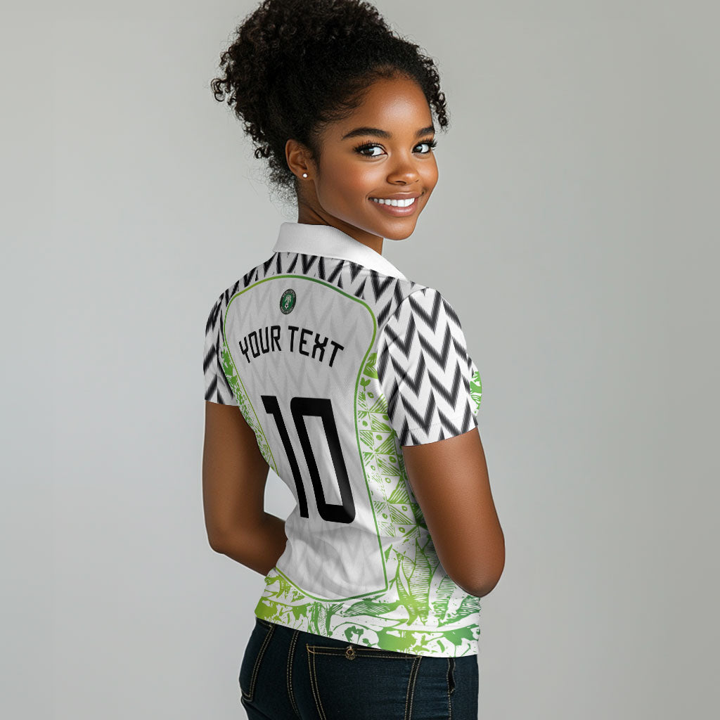 Nigeria National Football Custom Women Polo Shirt Blokecore T90 Sporty Style