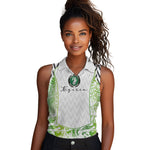 Nigeria National Football Custom Women Sleeveless Polo Shirt Blokecore T90 Sporty Style