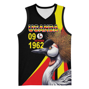 Uganda Independence Day with Crowned Cranes Basketball Jersey - African Pride