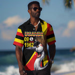 Uganda Independence Day with Crowned Cranes Hawaiian Shirt