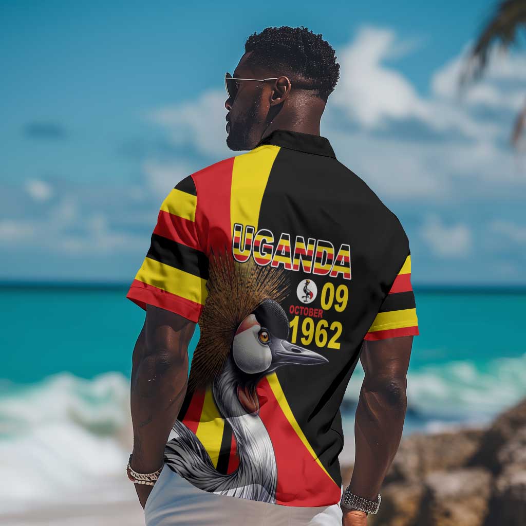Uganda Independence Day with Crowned Cranes Hawaiian Shirt