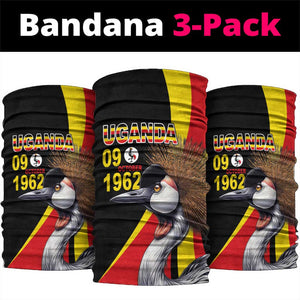 Uganda Independence Day with Crowned Cranes Neck Gaiter - African Pride