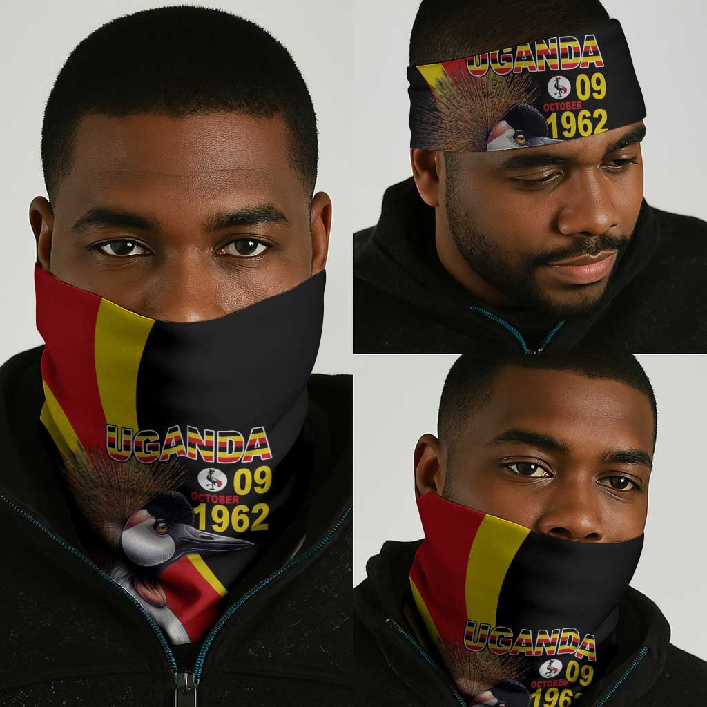 Uganda Independence Day Crowned Cranes Neck Gaiter LT03