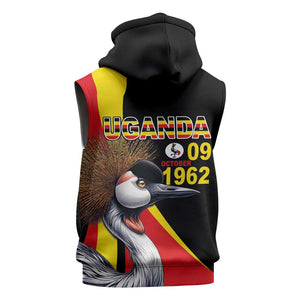 Uganda Independence Day with Crowned Cranes Sleeveless Hoodie - African Pride