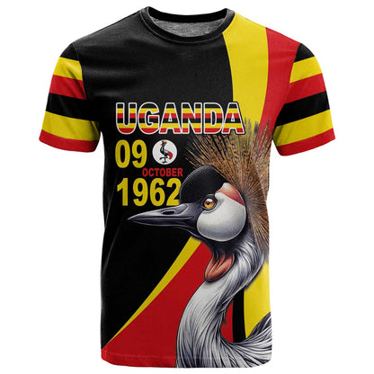 Uganda Independence Day with Crowned Cranes T shirt