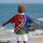 Personalized Haiti and Poland Cultural Fusion Kid Hawaiian Shirt White Eagle and Haitian Independence Symbols LT03