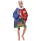 Personalized Haiti and Poland Cultural Fusion Kid Wearable Blanket Hoodie White Eagle and Haitian Independence Symbols