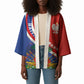 Personalized Haiti and Poland Cultural Fusion Kimono White Eagle and Haitian Independence Symbols