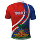 Personalized Haiti and Poland Cultural Fusion Polo Shirt White Eagle and Haitian Independence Symbols