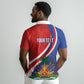 Personalized Haiti and Poland Cultural Fusion Polo Shirt White Eagle and Haitian Independence Symbols LT03