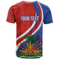 Personalized Haiti and Poland Cultural Fusion T shirt White Eagle and Haitian Independence Symbols