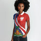 Personalized Haiti and Poland Cultural Fusion Women Polo Shirt White Eagle and Haitian Independence Symbols