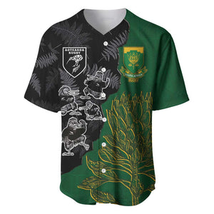Custom Aotearoa South Africa Rugby Freedom Cup Baseball Jersey Kiwi Warriors Haka with King Protea Symbol - African Pride