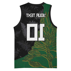 Custom Aotearoa South Africa Rugby Freedom Cup Basketball Jersey Kiwi Warriors Haka with King Protea Symbol - African Pride