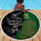 Aotearoa South Africa Rugby Freedom Cup Beach Blanket Kiwi Warriors Haka with King Protea Symbol - African Pride