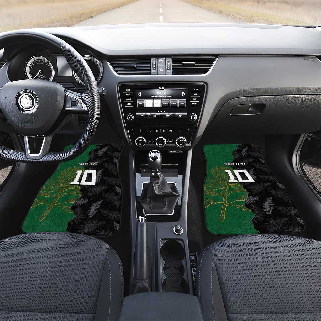 Aotearoa South Africa Rugby Freedom Cup Car Mats Kiwi Warriors Haka with King Protea Symbol - African Pride