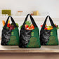 Aotearoa South Africa Rugby Freedom Cup Grocery Bag Kiwi Warriors Haka with King Protea Symbol - African Pride