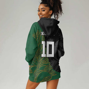 Custom Aotearoa South Africa Rugby Freedom Cup Hoodie Dress Kiwi Warriors Haka with King Protea Symbol - African Pride