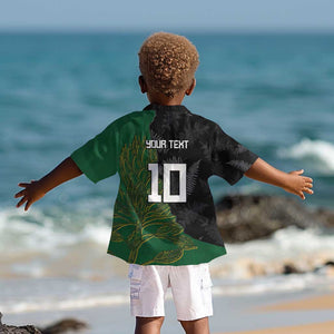 Custom Aotearoa South Africa Rugby Freedom Cup Kid Hawaiian Shirt Kiwi Warriors Haka with King Protea Symbol - African Pride