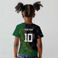 Custom Aotearoa South Africa Rugby Freedom Cup Kid T shirt Kiwi Warriors Haka with King Protea Symbol - African Pride