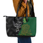Aotearoa South Africa Rugby Freedom Cup Leather Tote Bag Kiwi Warriors Haka with King Protea Symbol - African Pride