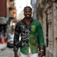 Custom Aotearoa South Africa Rugby Freedom Cup Long Sleeve Button Shirt Kiwi Warriors Haka with King Protea Symbol - African Pride