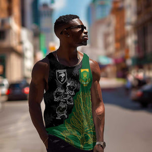 Custom Aotearoa South Africa Rugby Freedom Cup Men Tank Top Kiwi Warriors Haka with King Protea Symbol - African Pride