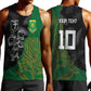 Custom Aotearoa South Africa Rugby Freedom Cup Men Tank Top Kiwi Warriors Haka with King Protea Symbol - African Pride