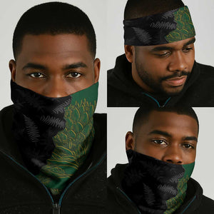 Aotearoa South Africa Rugby Freedom Cup Neck Gaiter Kiwi Warriors Haka with King Protea Symbol - African Pride