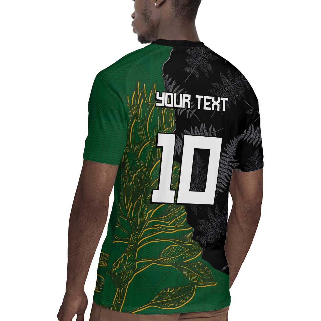 Custom Aotearoa South Africa Rugby Freedom Cup Rugby Jersey Kiwi Warriors Haka with King Protea Symbol - African Pride