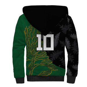 Custom Aotearoa South Africa Rugby Freedom Cup Sherpa Hoodie Kiwi Warriors Haka with King Protea Symbol - African Pride