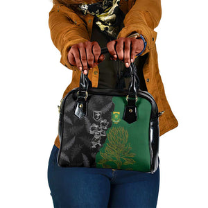 Aotearoa South Africa Rugby Freedom Cup Shoulder Handbag Kiwi Warriors Haka with King Protea Symbol - African Pride