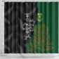 Aotearoa South Africa Rugby Freedom Cup Shower Curtain Kiwi Warriors Haka with King Protea Symbol - African Pride