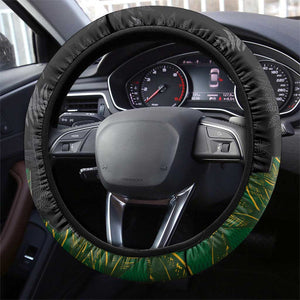 Aotearoa South Africa Rugby Freedom Cup Steering Wheel Cover Kiwi Warriors Haka with King Protea Symbol - African Pride