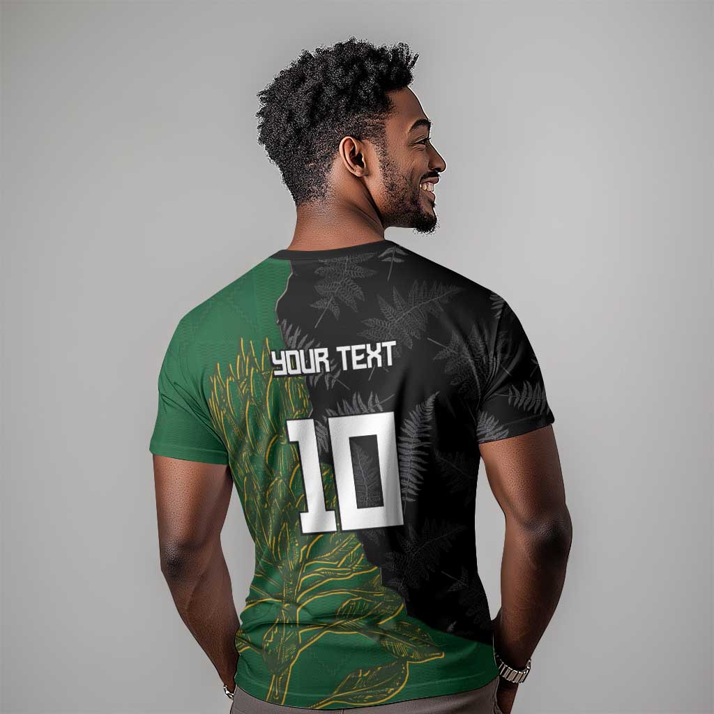 Custom Aotearoa South Africa Rugby Freedom Cup T shirt Kiwi Warriors Haka with King Protea Symbol - African Pride