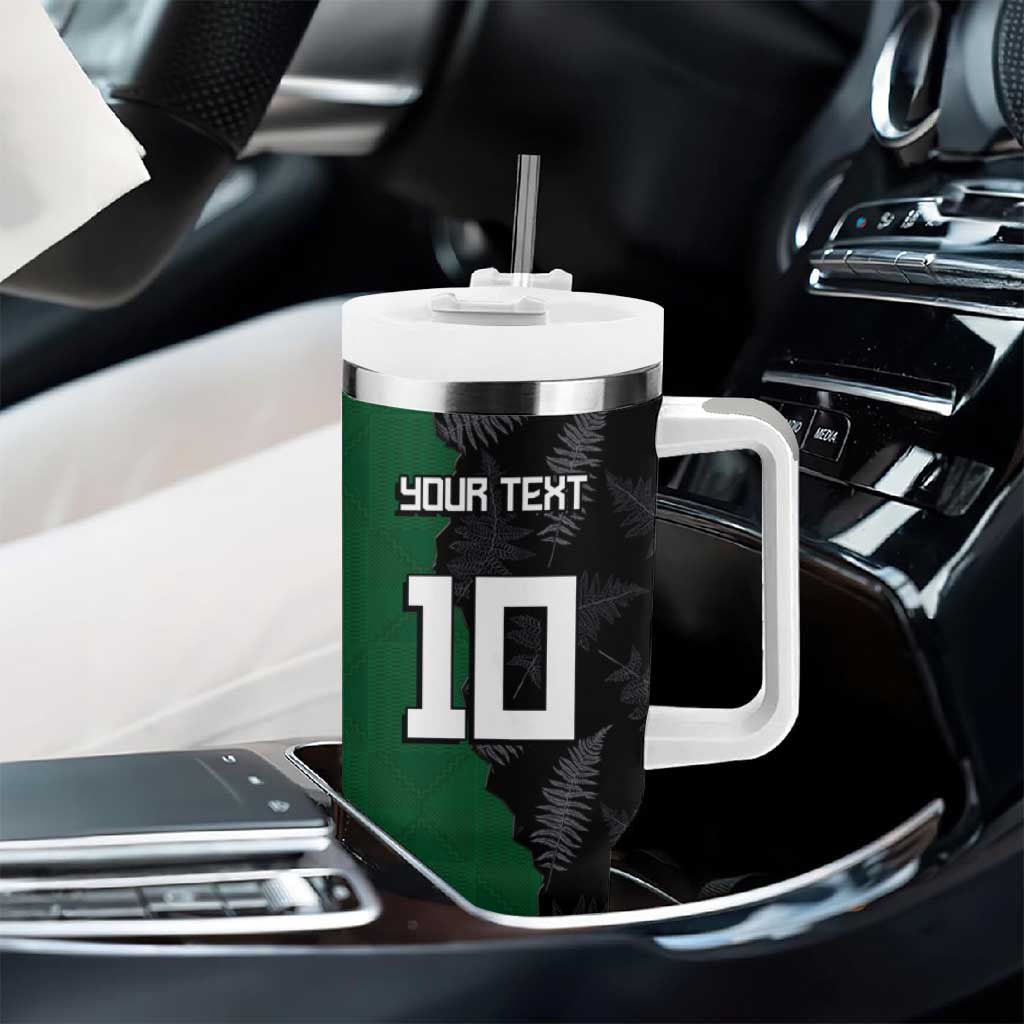 Custom Aotearoa South Africa Rugby Freedom Cup Tumbler With Handle Kiwi Warriors Haka with King Protea Symbol - African Pride