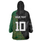 Custom Aotearoa South Africa Rugby Freedom Cup Wearable Blanket Hoodie Kiwi Warriors Haka with King Protea Symbol - African Pride