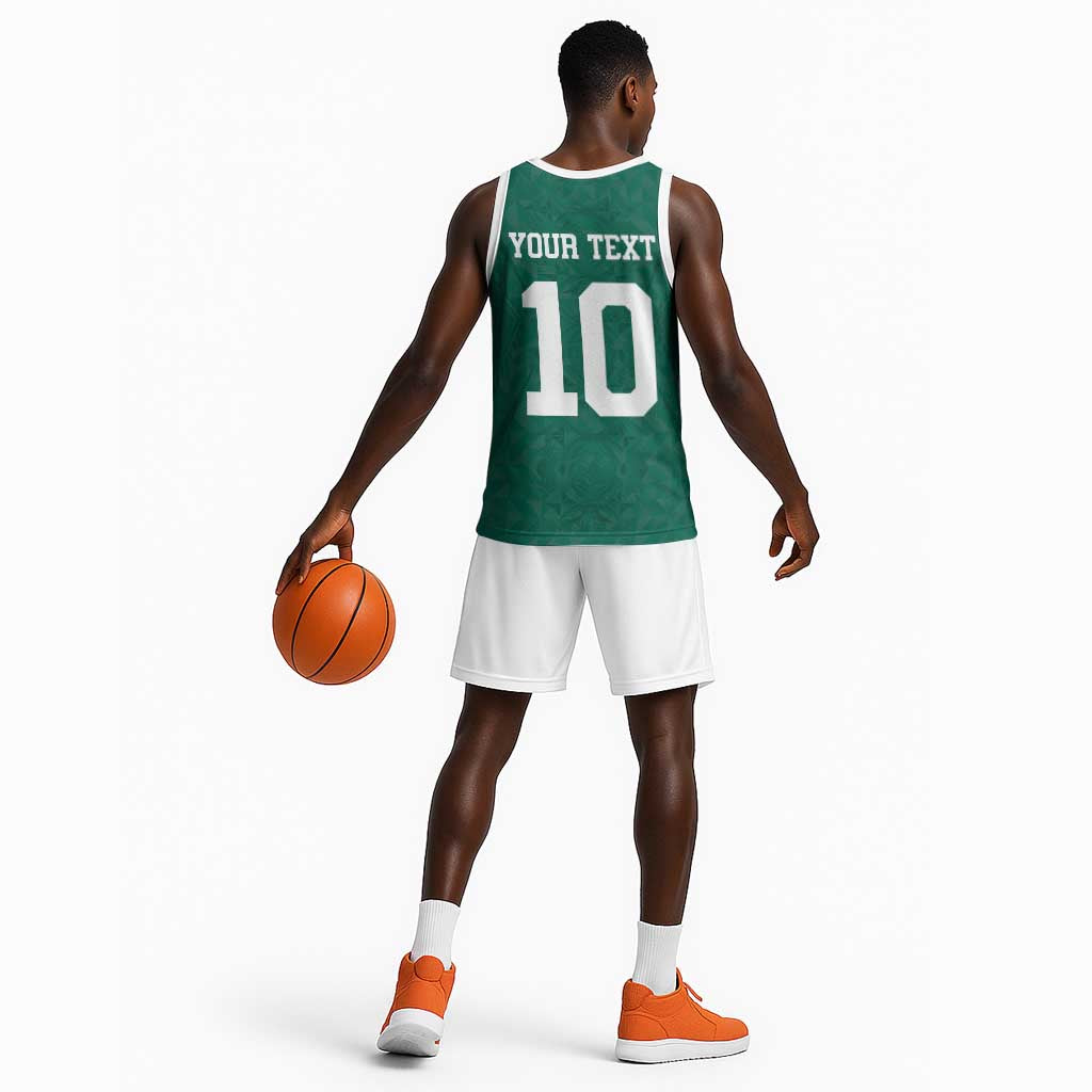 Custom Senegal Football Basketball Jersey Traditional Senegalese Fabric Sporty Style