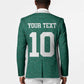 Custom Senegal Football Blazer Traditional Senegalese Fabric Sporty Style