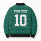 Custom Senegal Football Bomber Puffer Jacket Traditional Senegalese Fabric Sporty Style