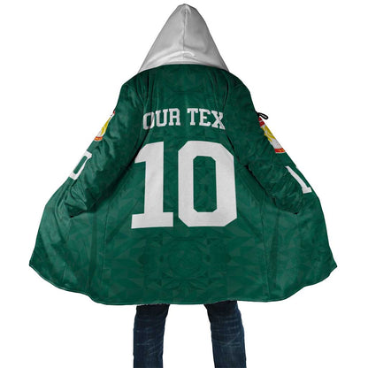 Custom Senegal Football Cloak Traditional Senegalese Fabric Sporty Style